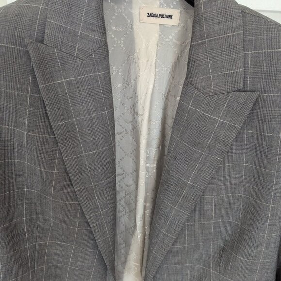 Zadig & Voltaire gray blazer in wool size 38 - Picture 7 of 14